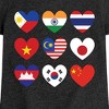 Girls' - Instant Message - AAPI Heart Flags Fitted Short Sleeve Graphic T-Shirt - 2 of 4