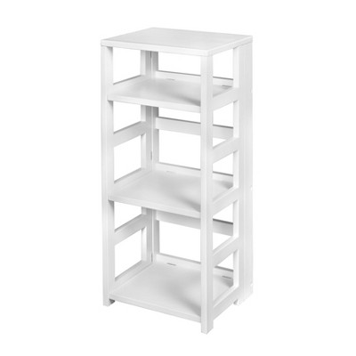 34" Cakewalk High Square Folding Bookcase White - Regency