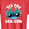 Women's - Lilo and Stitch - Tis the Sea-Sun Christmas Short Sleeve Graphic T-Shirt - 2 of 4