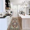 Area Rugs Vintage Floral Distressed Rug ,Non-Slip Low Pile Distressed Indoor Carpet Soft Rug - 3 of 4
