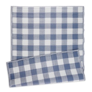 Design Imports Outdoor Buffalo  Check - French Blue & White - 4 X 6 Ft - 1 of 4