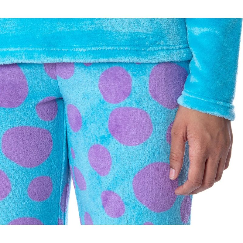 Disney Women's Monsters Inc. Sulley Character Plush Fleece 2 Piece Pajama Set Sulley, 3 of 5