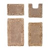 Shaggy Border Collection 3-Piece Bath Rug Set 100% Cotton Tufted Weave Ruffle Border Pattern Bathroom Rug for Machine Washable Bathmat - 2 of 4