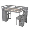 RISOKEYS Twin Size Loft Bed with Storage Drawers, Desk and Stairs - Solid Wood Loft Bed Frame with Shelves for Kids, Teens, and Adults - 4 of 4