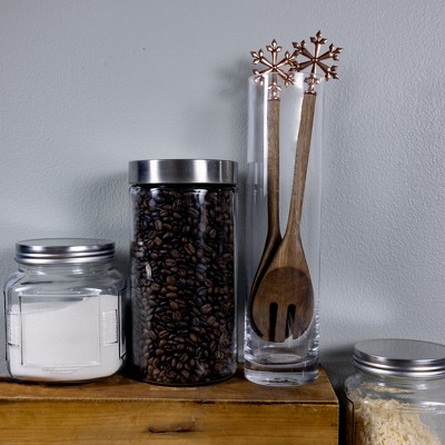 Pavilion Gift Company Snowflake - 13" Acacia 2 Piece Utensil Set - Kitchen Utensil Sets — фото 2
