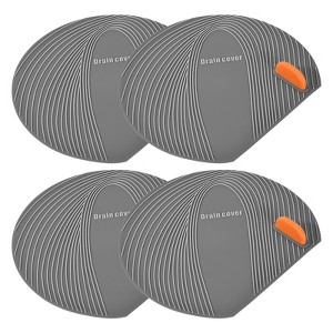 Unique Bargains Silicone Tub Stopper Floor Drain Cover, Anti-Odor Bathtub Drain Mat Plugs for Kitchen Bathroom Balcony - 1 of 4