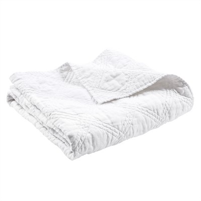 Linen Front/cotton Back Quilted Throw - Levtex Home : Target