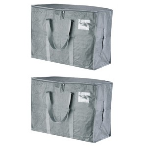 Unique Bargains Extra Large Moving Bags with Reinforced Handle Underbed Storage Tote 27x11x18 Inch 2 Pcs - 1 of 4