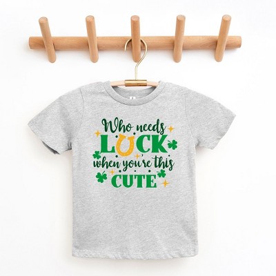The Juniper Shop Who Needs Luck Toddler Short Sleeve Tee
