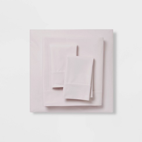 pink Floral Threshold Organic Pillowcase Standard Set 300 Thread Count White 