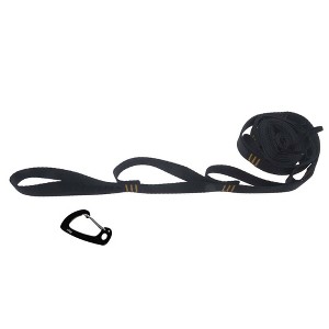 Hangout Pod 10ft Adjustable Hanging Strap with Carabiner Kit Black: Easy Setup, Indoor & Outdoor Use, Supports 450lbs - 1 of 3