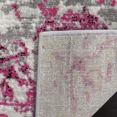 Skyler Pink and Ivory Medallion Runner Rug 2' x 12'