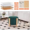 Ottoman Foot Rest Round Bag Floor Chair for Bedroom or Entryway in Blackish Green - 3 of 4