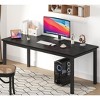 Homhougo 78.7 Inch Long Dining Table for 6 People, Large Rectangle Kitchen Table with Sturdy Metal Legs Black - 4 of 4