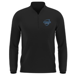 Ithaca College Adult Active Sport 1/4 Zip Pullover Left Chest Logo, Black - 1 of 4