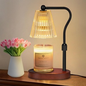 FAAYFIAN Adjustable Candle Warmer Lamp with Timer,Wood Base Metal Shade,Birthday Gifts for Women Mom - 1 of 4