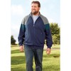 KingSize Men's Big & Tall KS Sport Wicking Color Block Full Zip Track Jacket - 3 of 4