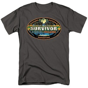 Survivor Heroes Vs Villains Adult T-Shirt Charcoal - 1 of 4