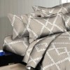 Superity Linen 180TC Lacey Diamonds Taupe Duvet Set - 2 of 3