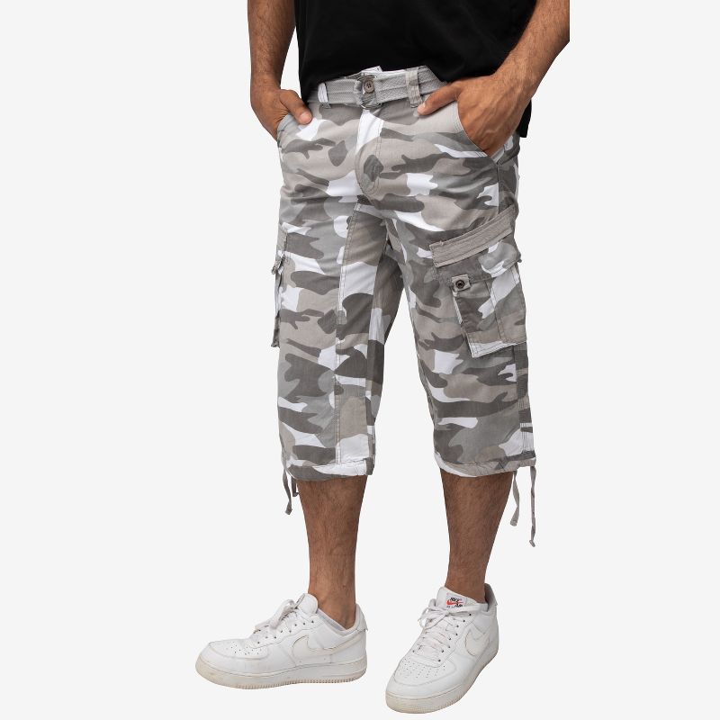 X RAY Men’s Belted 18 Inch Below Knee Long Cargo Shorts, 3 of 8