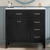 ChicFurnit Bathroom Storage Cabinets Bathroom Floor Storage Cabinet Functional Bathroom Cabinet with Drawer for Bathroom, Black, 36.02"*18.31"*35.7" - 3 of 4