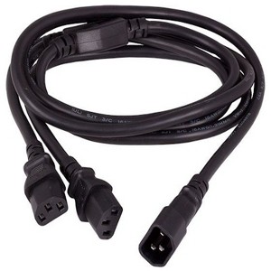 SANOXY 6ft Power Extension Cord Splitter Cable 16 AWG IEC320 C14 to IEC320 C13 x 2 - 1 of 1