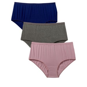 Comfort Choice Women's Plus Size 3-Pack Odor Control Brief - 1 of 4
