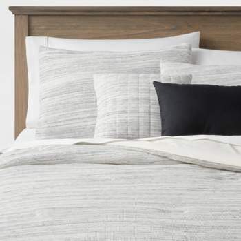 Space-Dyed Waffle Comforter Bedding Set Gray - Threshold™
