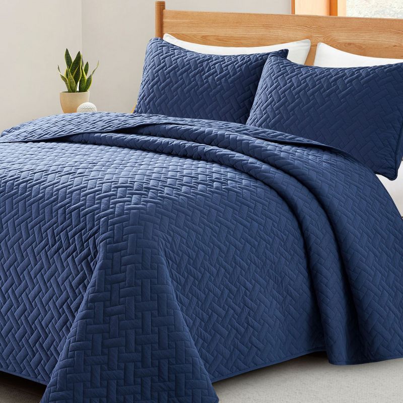 Peace Nest Lightweight Pre-washed Microfiber Quilt Coverlet Set, 3 of 7