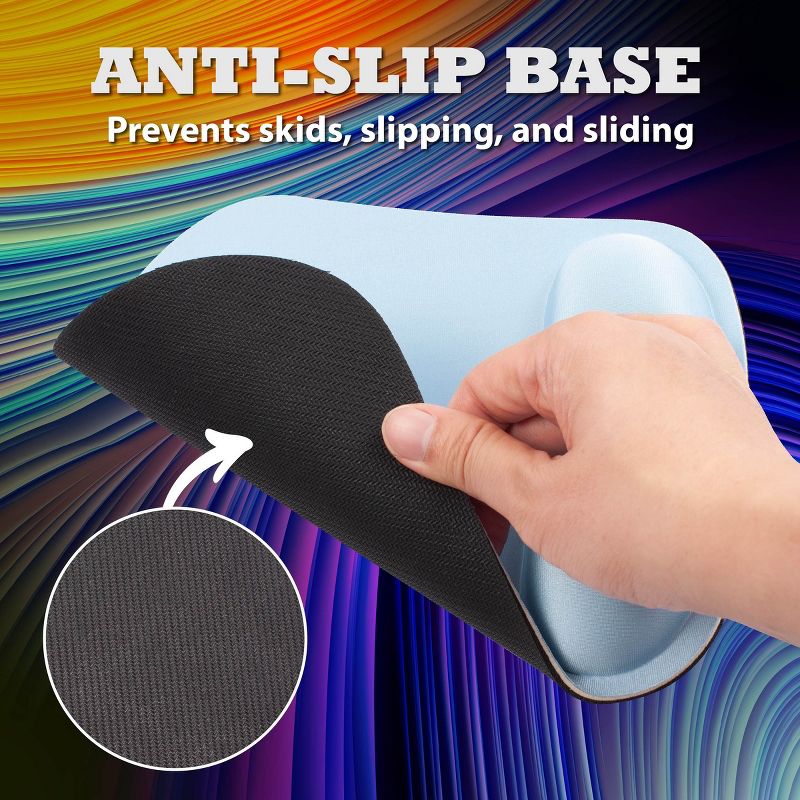 Insten Mouse Pad with Wrist Support Rest, Ergonomic Support Cushion, Easy Typing & Plain Relief, Trapeziod, 9.4 x 8.4 inches, 2 of 10