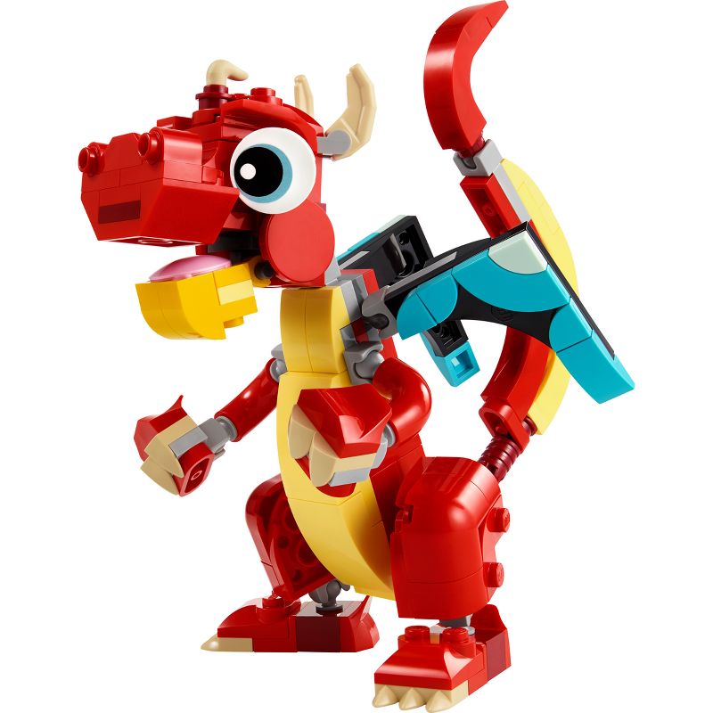 LEGO Creator 3 in 1 Red Dragon 3 in 1 Animal Toy Set 31145, 3 of 8