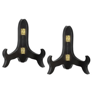 Unique Bargains Wooden Rotatable Foldable Book Decorative Easels or Stands 2 Pcs - 1 of 4