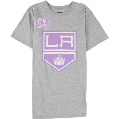 Reebok Mens Hockey Fights Cancer LA Kings Graphic T-Shirt