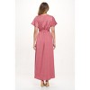 WEST K Women's Woven Georgia Faux-Wrap Dress with High-Low Hem and Tie Waist - 3 of 4
