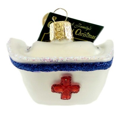 Old World Christmas 2.0 Inch Nurse's Cap Ornament Christmas Tree Ornaments