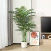 DR.Planzen 5FT/6FT Artificial Palm Tree Faux Plants Indoor Outdoor Large Fake Tree with White Pot for Home Office Decor - 3 of 4