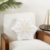 Saro Lifestyle Crystal Frost Snowflake Poly Filled Throw Pillow, 16"x18", White - 3 of 3