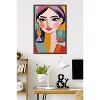 Trends International Reinders: Portraits - Vibrant Woman I Framed Wall Poster Prints Mahogany Framed Version 22.375" x 34" - 2 of 4