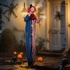Syemin Decorative Holiday Scene Props Halloween Hanging Clown Decoration Scary Talking Clown Halloween Prop, Multicolored, 23.6"*7.1"*72" - 2 of 4