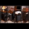 Sevobal Decorative Bookshelf, Computer Tower Stand with Wheels and Storage Basket for Bedroom Living Room Office, Brown, 16.5"*11.4"*25.8" - 4 of 4