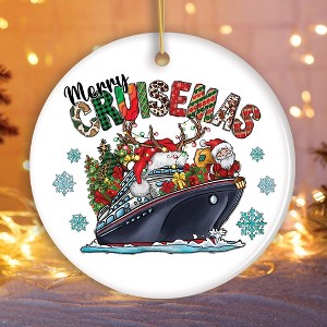 Merry Cruisemas Cruise Ship Theme Christmas Ornament| OrnamentallyYou - 1 of 4