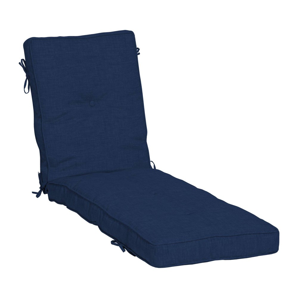 Arden Selections PolyFill Outdoor Chaise Lounge Cushion 76 x 22  Sapphire Blue Leala