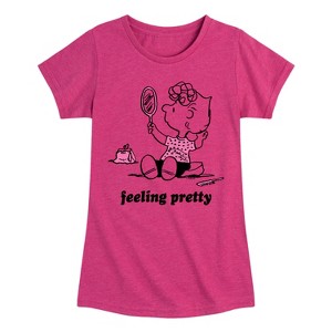 Girls' - Peanuts - Sally Brown Feeling Pretty Fitted Short Sleeve Graphic T-Shirt - 1 of 4