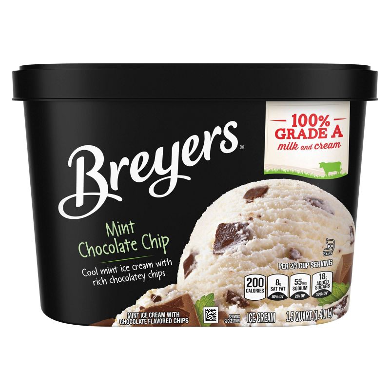 Mint Chocolate Chip Ice Cream - 48oz - Breyers, 3 of 11