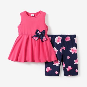 PATPAT Little Toddler Girls Clothes Butterfly Sleeveless Dress Top and Floral Print Short Set Girls Outfits 3-8Y - 1 of 4