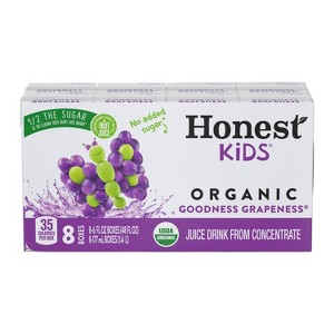 Honest Kids Goodness Grapeness Organic Juice Drink - 8pk/6 fl oz Boxes - 1 of 4