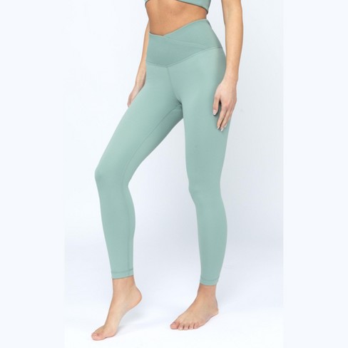 Yogalicious Wonderlink High Waist Criss Cross Ankle Tight Legging - Green  Milieu - Large : Target