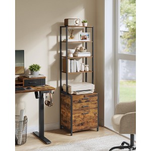 File Cabinet, Home Office Filing Cabinet with Height-Adjustable Open Shelves, 3 Drawers, for A4, Letter-Size Hanging File Folders, Steel Frame - 1 of 4