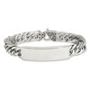 Black Bow Jewelry Men's 12mm Stainless Steel Curb Link I.D. Bracelet, 8.5 Inch - 3 of 4