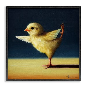 Stupell Industries Yoga Chicks Funny Animal Painting Framed Giclee Art, Black, 12" x 12" - 1 of 4